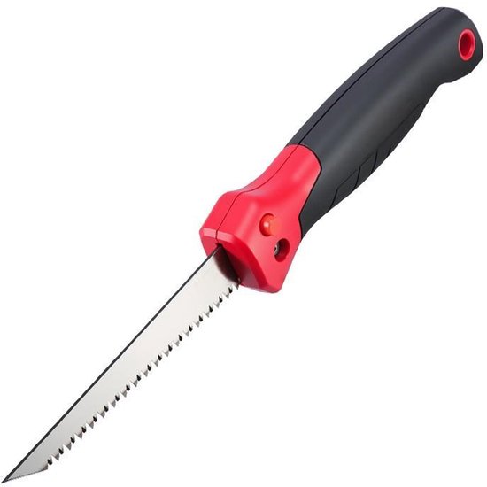 Klappsäge, Gipskartonsäge, 132 Mm Sägeblatt Aus Zwei Materialien, Dreiseitige Sägezähne, Knopfverriegelungssystem, Weicher Und Ergonomischer Griff Aus Zwei Materialien.