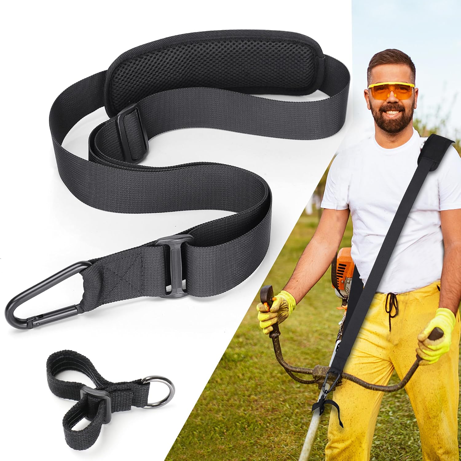 Schultergurt Für Trimmer – Verbesserter Metallclip – Geeignet Für Ego/greenworks – Trimmer, Laubbläser & Strauchschere