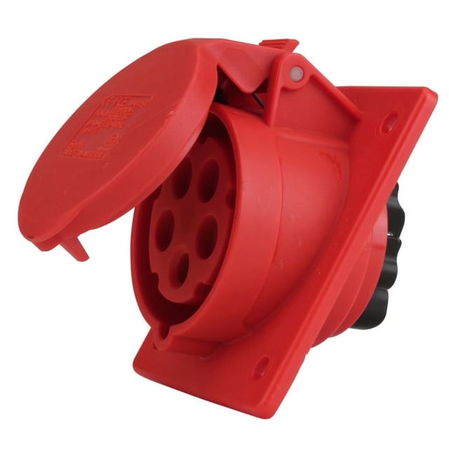 CEE-Anbausteckdose schräg 5-polig, 16 a ip 44 400 v
