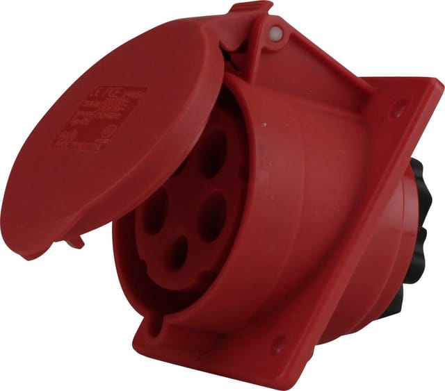 Weitere - pce CEE-Anbaudose 5-polig schräg 32A rot Stecker & Kupplungen