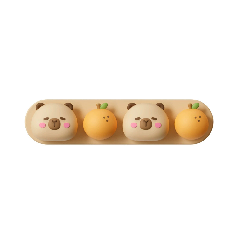 Silikon-kabelhalter, Selbstklebender Kabelhalter In Tierform, Geeignet Für Schreibtische, Nachttische Und Ladekabel (bärenfigur).