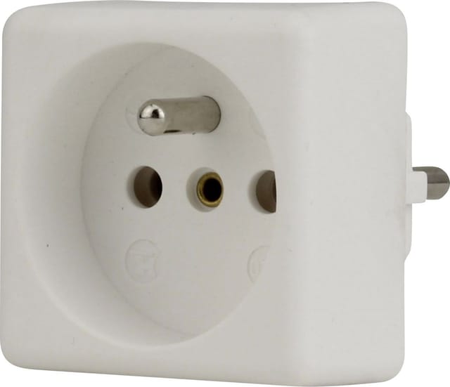 Bergangsstecker d/f weiß Übergangsstecker