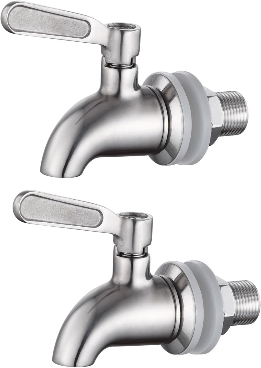 Getränkezapfhähne, 16 Mm, Edelstahl, Ersatzhahn, Silber, Edelstahl, 16 Mm, Saftbrunnen