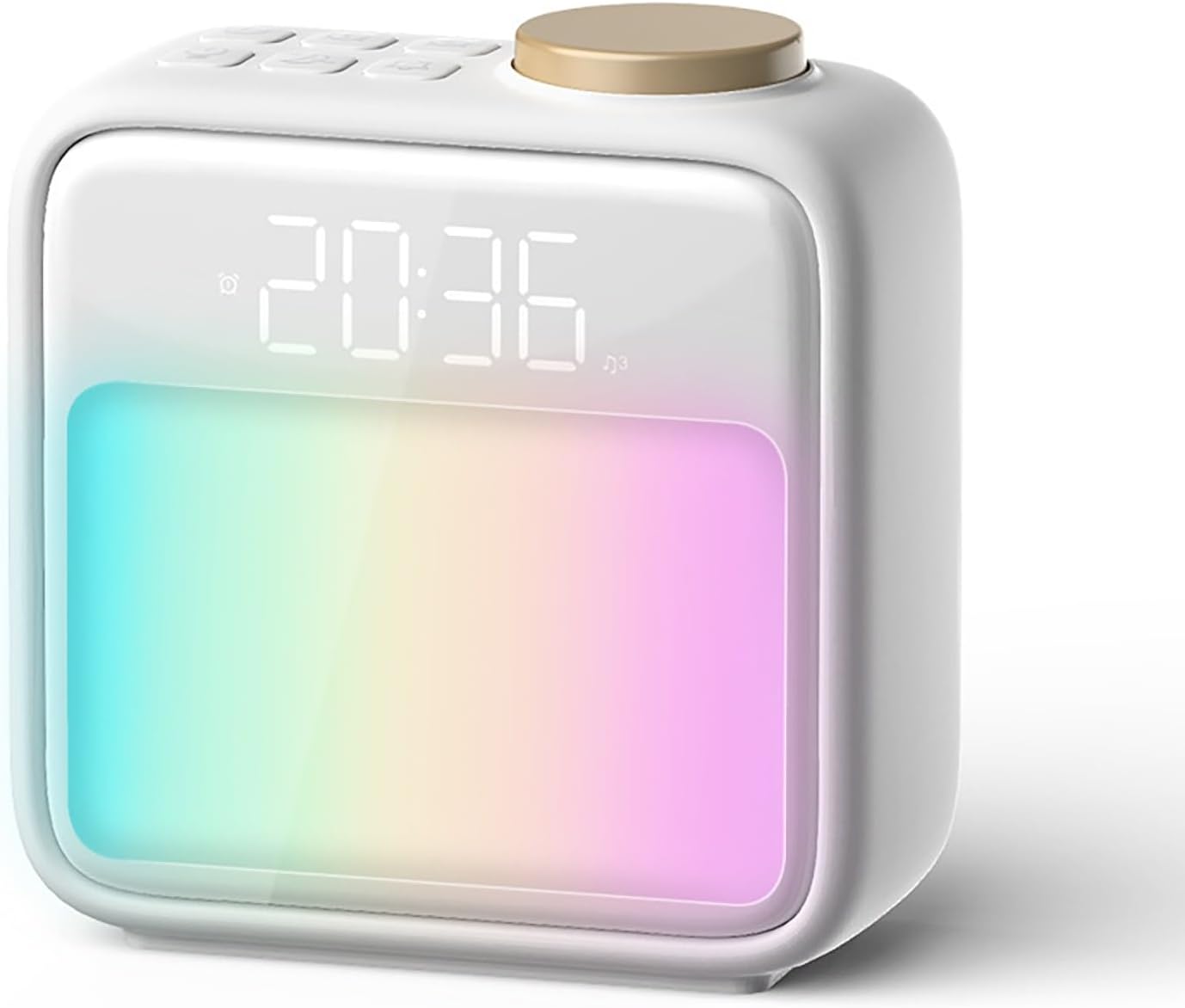 Wecklicht Mit Sonnenaufgangssimulation, Rgb-ambientebeleuchtung, Zwei Uhren, Dimmbare Nachttischlampe, Nachtlicht Mit Speicherfunktion