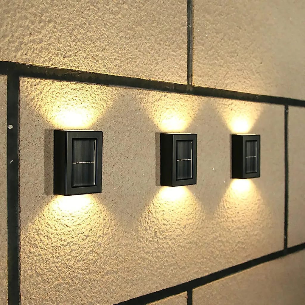 Gartenleuchten, 4-teiliges Set, Solar-led-wandleuchten, Solar-gartenwandleuchten