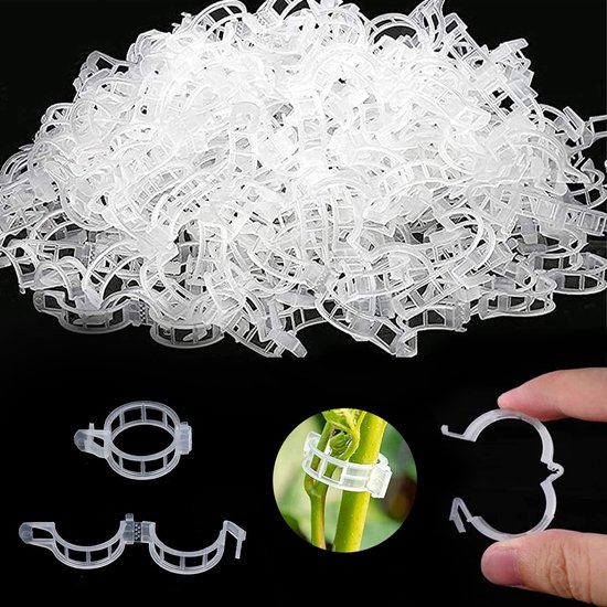 - Gartenclips (250 Stück) - Pflanzenclips - Tomatenclips - Flaschenclips - Pflanzenstützclips - Leicht Zu Öffnen Und Zu Schließen - Pflanzenclips