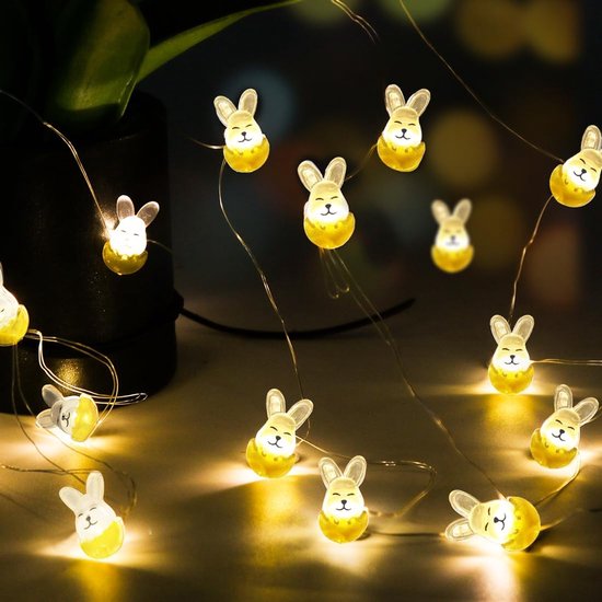 200 Cm Lange Led-lichterkette In Hasenform, Warmweißes Licht In Osterhasenform Für Den Innenbereich Zur Schaffung Einer Stimmungsvollen Atmosphäre, Fertige Dekorative Zweigdekorationen