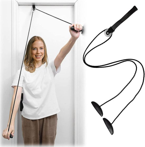 Schwarzer Ergonomischer Türhänger Für Schulterrehabilitation/kabelzug