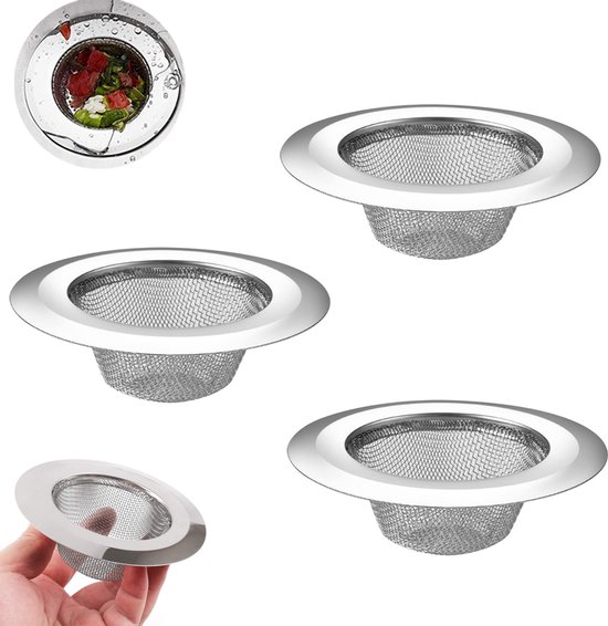 3er-packung 11,3 Cm Edelstahl-spülbecken-siebe Mit Anti-verstopfungs-funktion