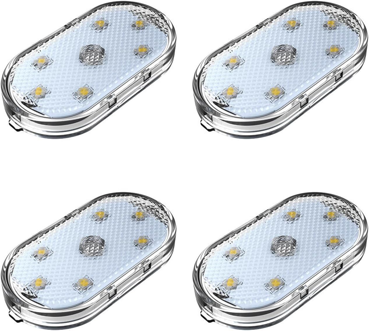 4-teiliges Set Bunter Autolichter, Usb-wiederaufladbare Mehrfarbige Schrankbeleuchtung