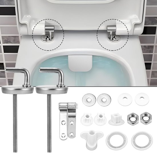 Wc-sitzscharnier-set – Edelstahl, Mit Montagematerial, Universell