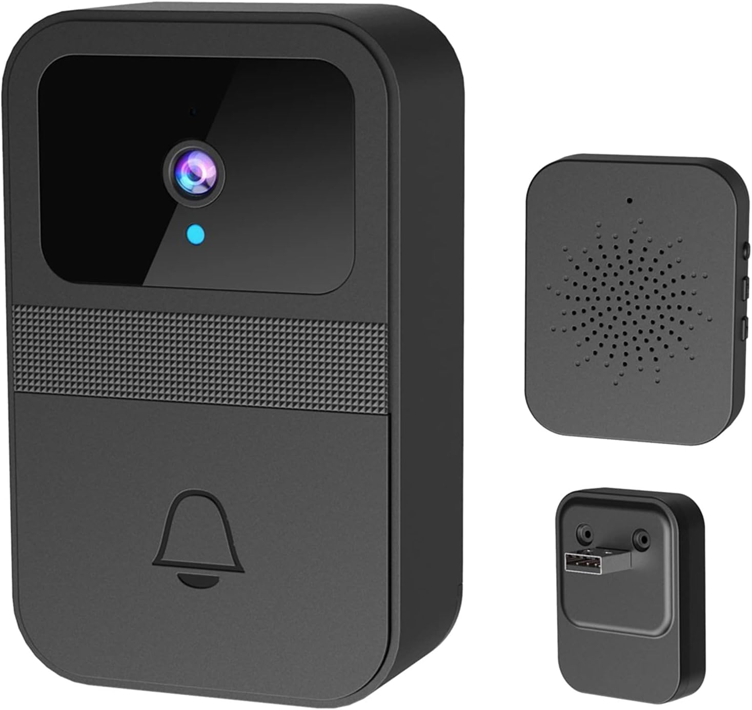 Kabellose, Smarte Wlan-videotürklingel, Smarte Video-gegensprechanlage Mit Wiederaufladbarer Kamera, Hausautomatisierungsgerät Im Angebot