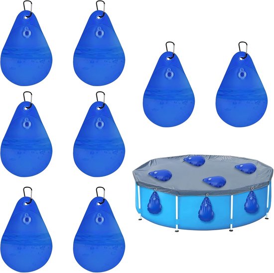 Gegengewichte Für Poolabdeckungen, Wassersäcke, 8 Stück Mit Haken
