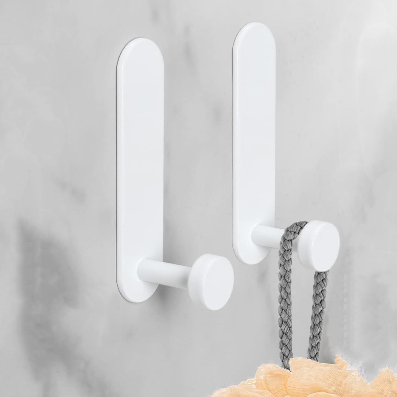 Starke Klebehandtuchhaken Zur Anbringung An Türen Für Mäntel, Hüte, Bademäntel, Handtücher Usw., Für Badezimmer Und Küchen, 6er-pack (weiß)