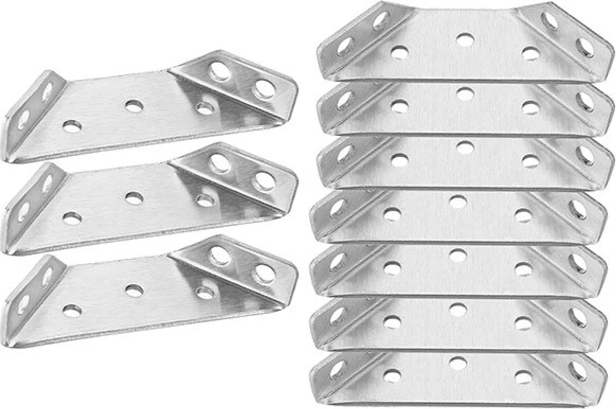 10 Universelle Eckverbinder, Möbeleckenbefestigungen, Stützwinkel Mit Schrauben Zur Reparatur Und Befestigung Von Schranktüren