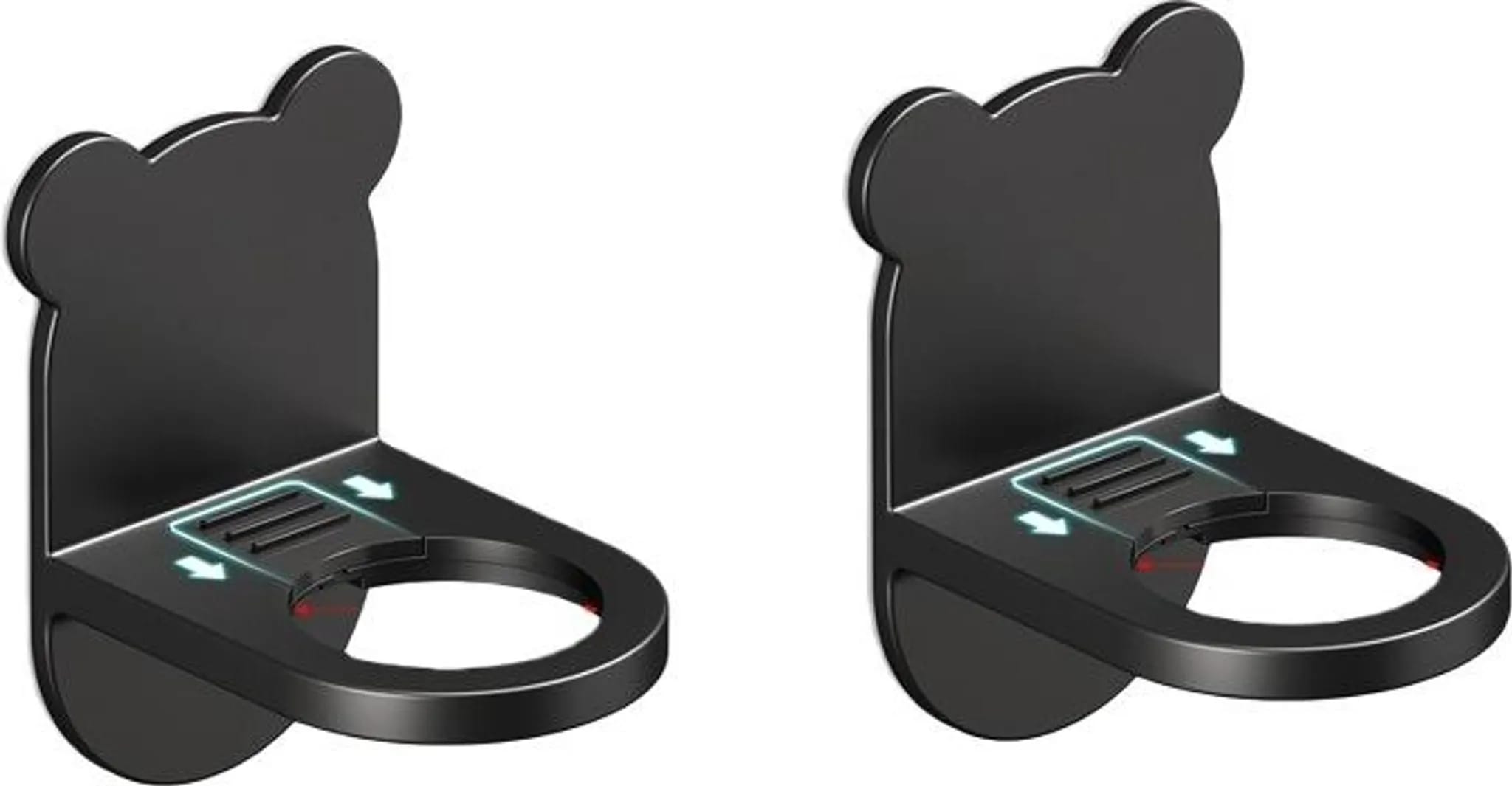 Duschablage Ohne Bohren Mit Klebefläche, Verstellbarer Shampoohalter, 2er-pack, Schwarz.