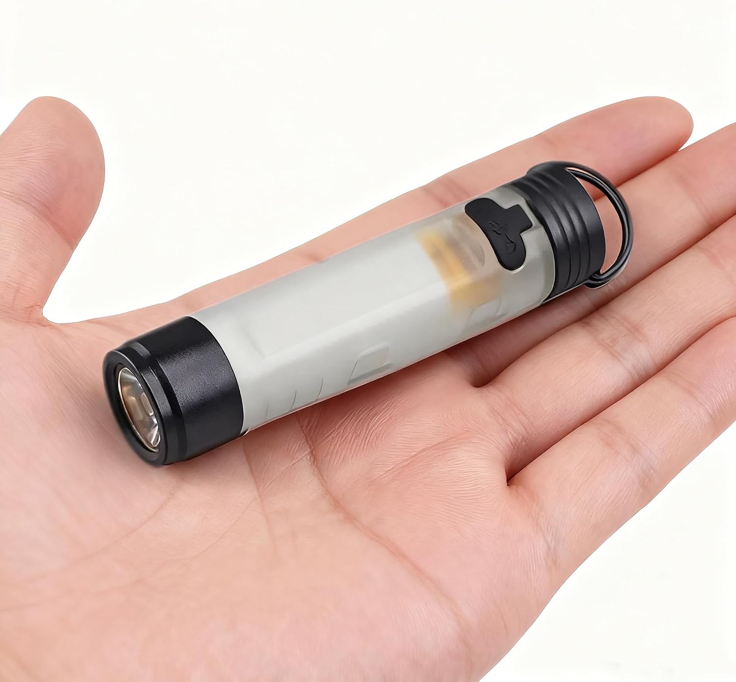 Wiederaufladbare, Tragbare Mini-led-taschenlampe Mit Magnethaken, Ideal Für Camping, Wandern Und Notfallreisen (1, Weiß)