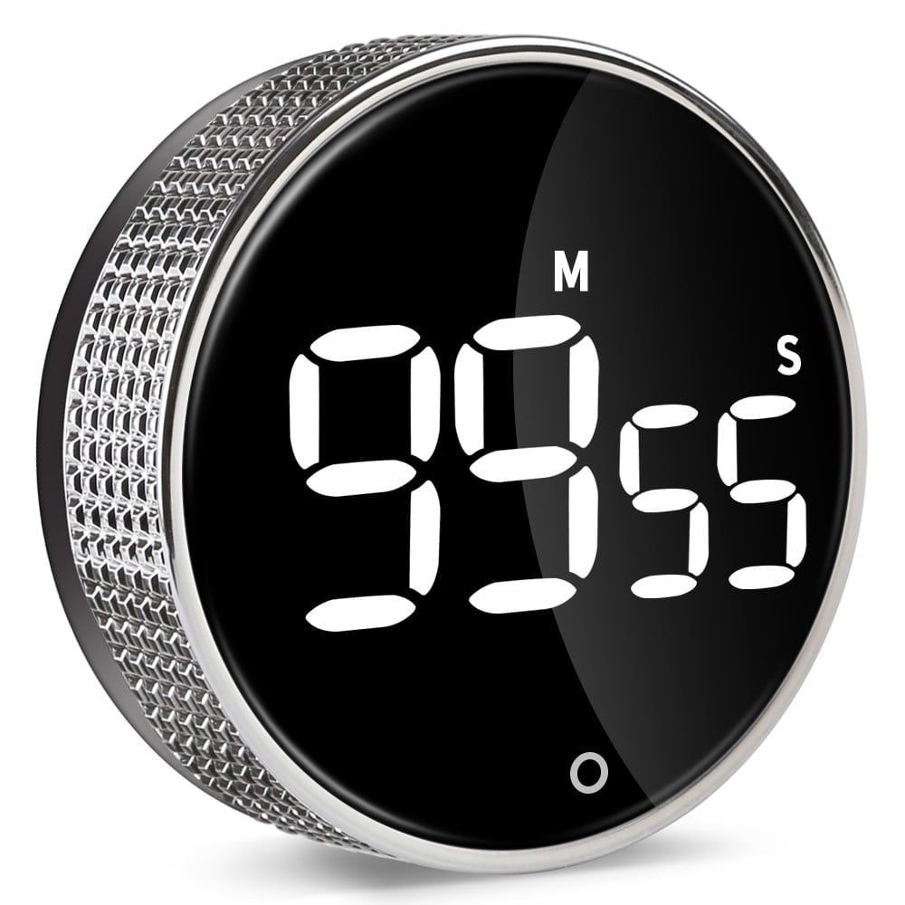 Digitaler Küchentimer Mit Großem Led-display Und Magnetischer Rückplatte, Countdown-funktion, Geeignet Für Sport, Kochen, Backen (silber).