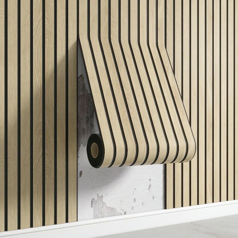 Selbstklebende Pvc-lamellenwandpaneele, 300 X 40 Cm, Dickes Paneel In Eichenholzoptik, 3d-schallschutz Für Wände Und Decken, Stil 2