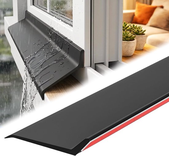 Fenster-regendichtungsstreifen, 4,5 Cm X 3 M, Selbstklebender Gummi, Wasserdicht, Schwarz.