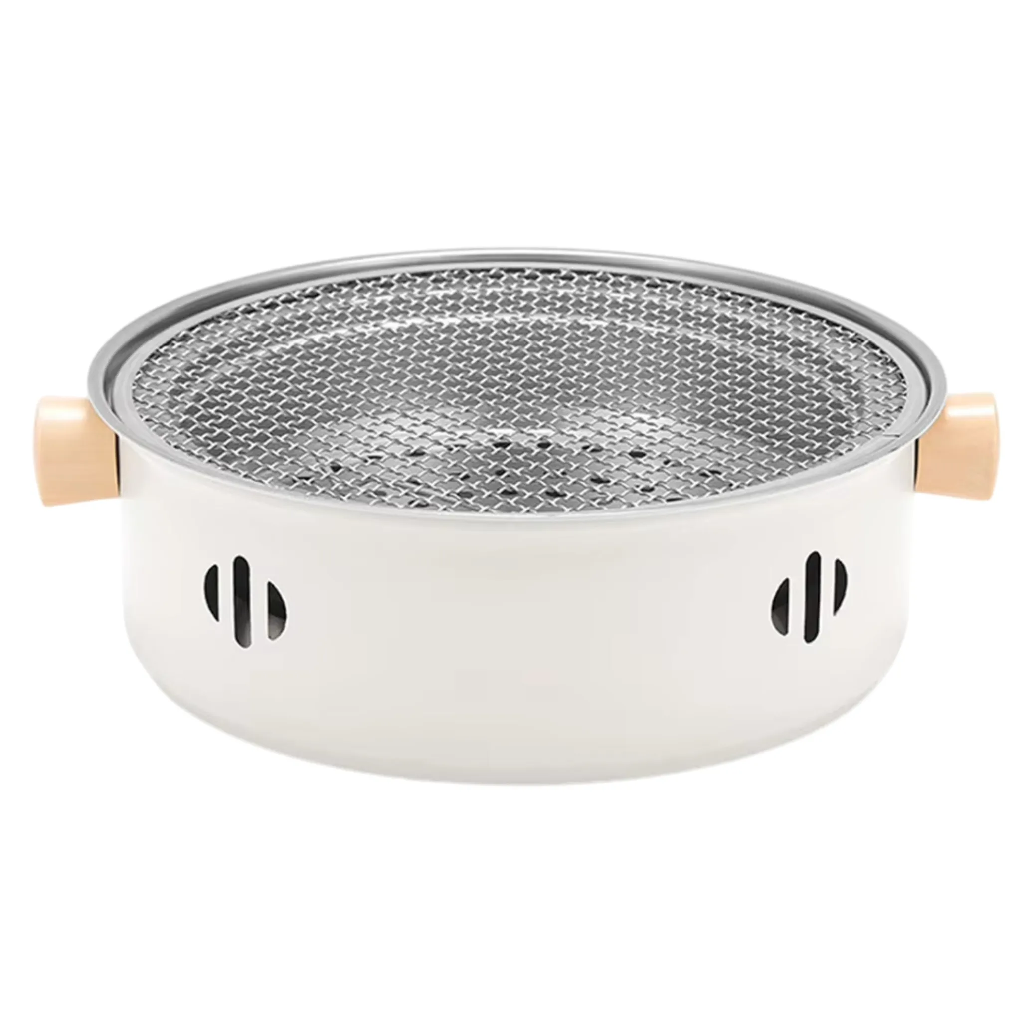 Tragbarer 26,5 Cm Holzkohlegrill, Tragbarer Multifunktionaler Holzkohlegrill Aus Edelstahl Für Den Außenbereich
