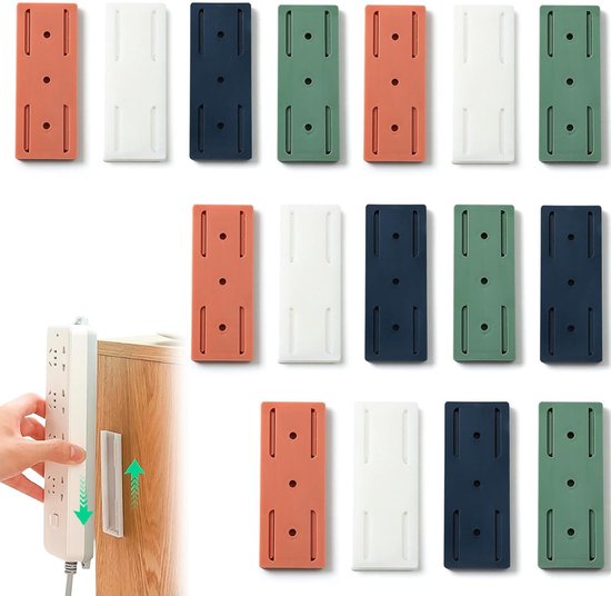16er-pack Steckdosenständer, Selbstklebend, Steckerhalter, Steckdosenhalterungen, Steckdosenleisten, Tischsteckdosenhalterungen, Ständer Für Steckdosenkästen, Taschentuchboxen