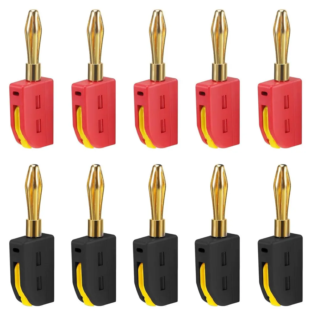 4-mm-bananenstecker, 10 Bananenstecker Für Lautsprecher, 32-a-bananenstecker-adapter, Bananenstecker Für Empfängerkabel, Lautsprecher Und Leistungsverstärker.