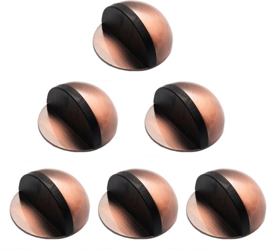 Türstopper Aus Gebürstetem Edelstahl, Gummipuffer, Selbstklebend, Kein Bohren Erforderlich, Für Hotels Und Büros – Rotbronze – Durchmesser 45 Mm / 1,77 Zoll