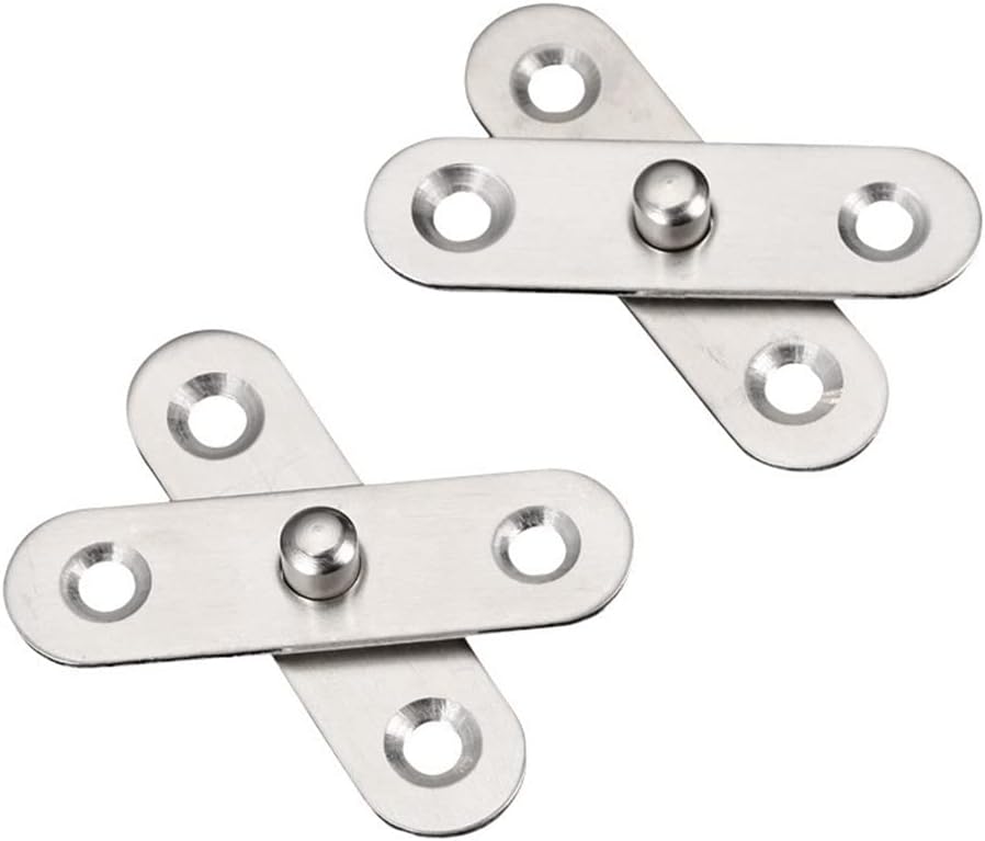 Acht Um 360° Drehbare Türscharniere, Verdeckte Drehscharniere Aus Edelstahl, Geeignet Für Türmittenabstände Von 56 X 16 Mm.