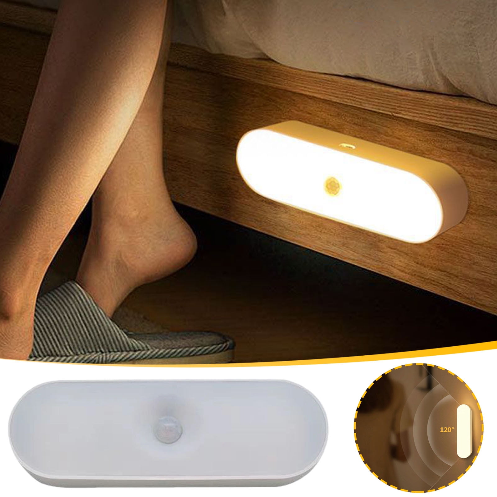 Sensoraktiviertes Nachtlicht Mit Wiederaufladbarem Akku Und Magnetischer Befestigung, Geeignet Für Flure, Badezimmer Und Schlafzimmer.