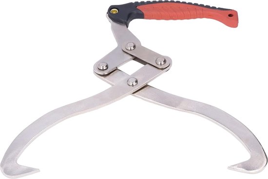 Holzspaltzange – Metall – 30 Cm – Brennholzspaltzange – Praktisch Und Handlich – Kaminzange – Silber