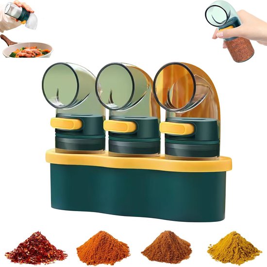 Salz- Und Pfefferstreuerflaschen, 3-teiliges Set, Für Den Haushalt, Gemischte Packung Mit Chilipulver, Salz- Und Pfefferstreuerflaschen-set