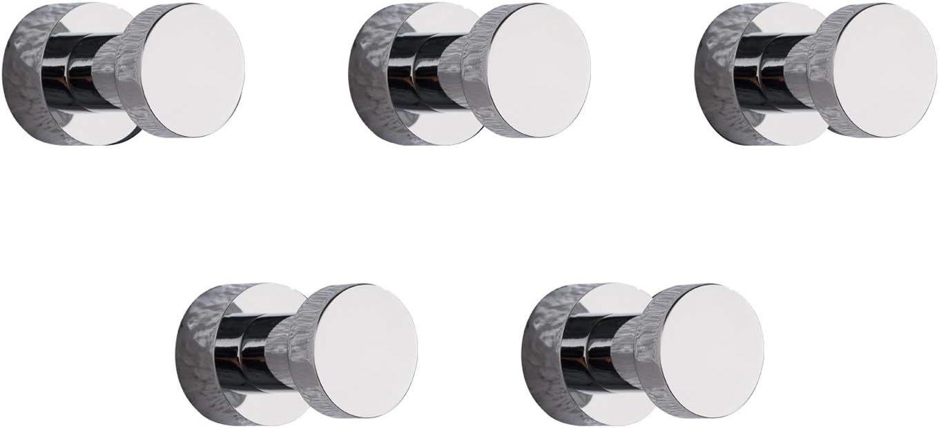 Wandhaken, Handtuchhaken, Geeignet Für Badezimmer, Küchen, Türen, Kleiderschränke Und Schränke, 5er-pack, Messing (verchromt).