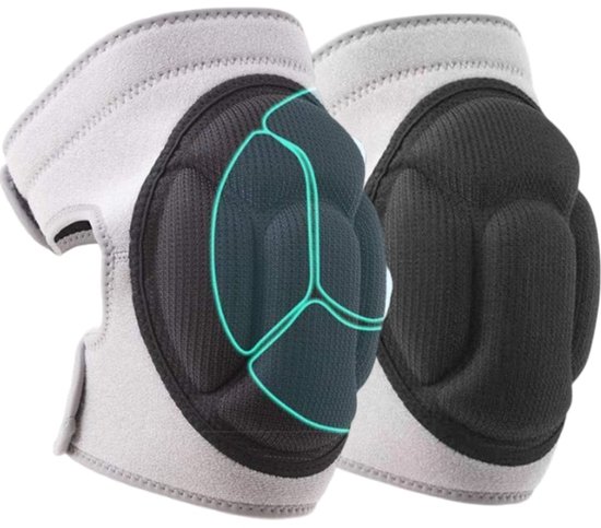 1 Paar Sport-knieorthesen Aus Schaumstoff, Stoßdämpfende Unterstützung Für Radfahren, Gartenarbeit Und Bauarbeiten, Grau, L (60-75 Kg)