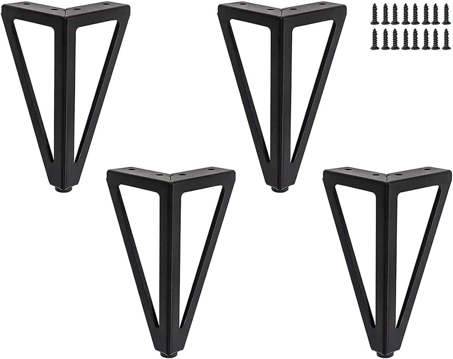 Einzelteile Möbelbeine, Metall-tischbeine, 15 Cm, Schwarz. Möbelbeine Für Tv-tische, Couchtische, Kleiderschränke, Schlafsofas Und Mehr (15 Cm, Schwarz).