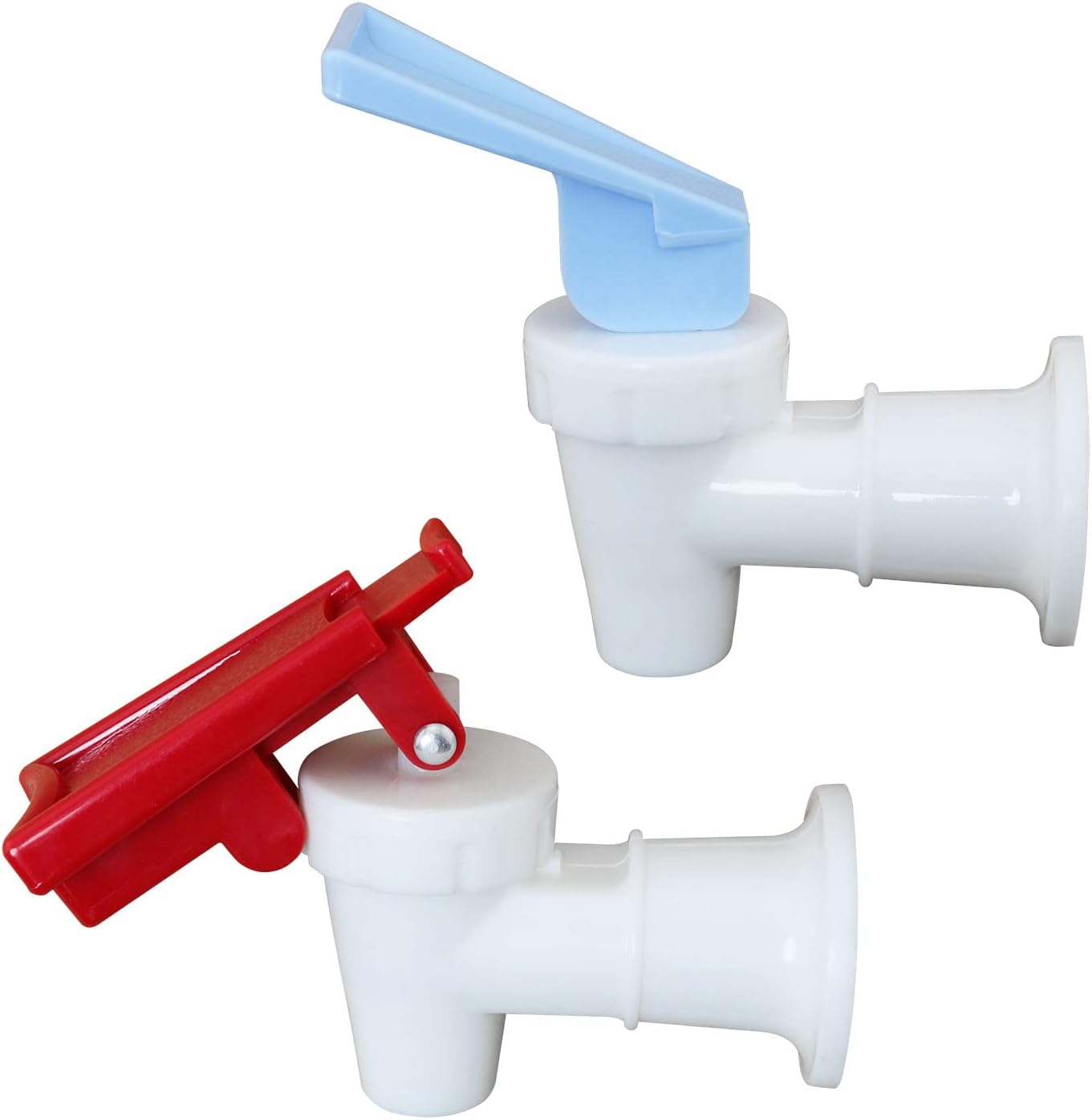 2 Weiße Kunststoff-wasserhähne Für Wasserspender