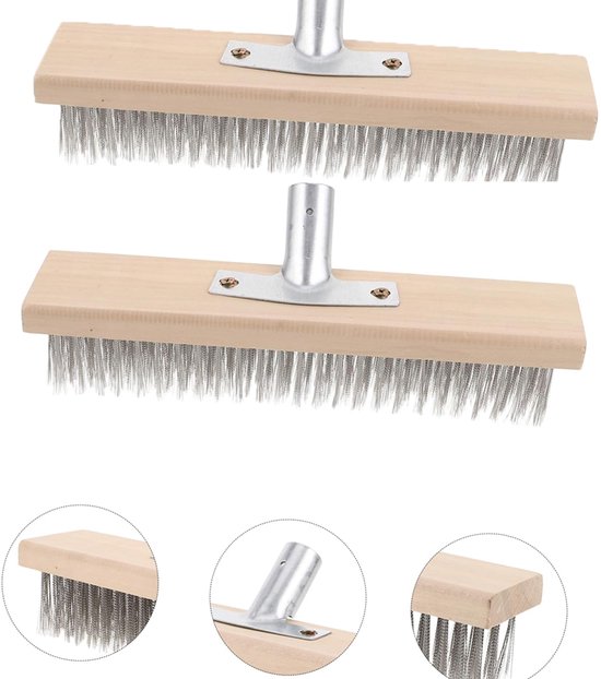 2-teiliges, Robustes Edelstahl-reinigungsbürsten-set Für Böden Und Fliesenfugen