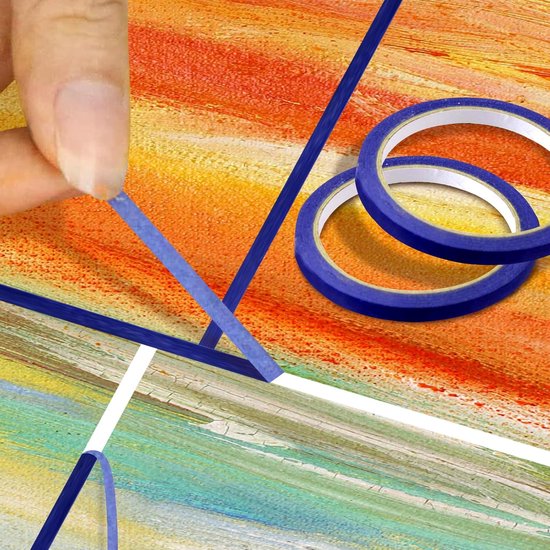 Rollen Professionelles Blaues Malerband (5 Mm Breit X 20 M), Selbstklebendes, Rückstandsfrei Entfernbares Abdeckband Für Präzises Malen Und Diy-kunstprojekte