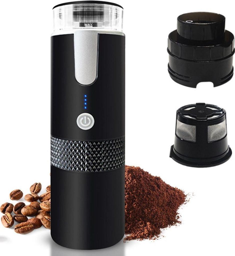 Tragbare Elektrische Espressomaschine, 6-unzen-einzeltassen-mini-kaffeemaschine, Pulverbecher, Kapselbehälter, Für Camping, Reisen, Auto, Wandern, Büro.