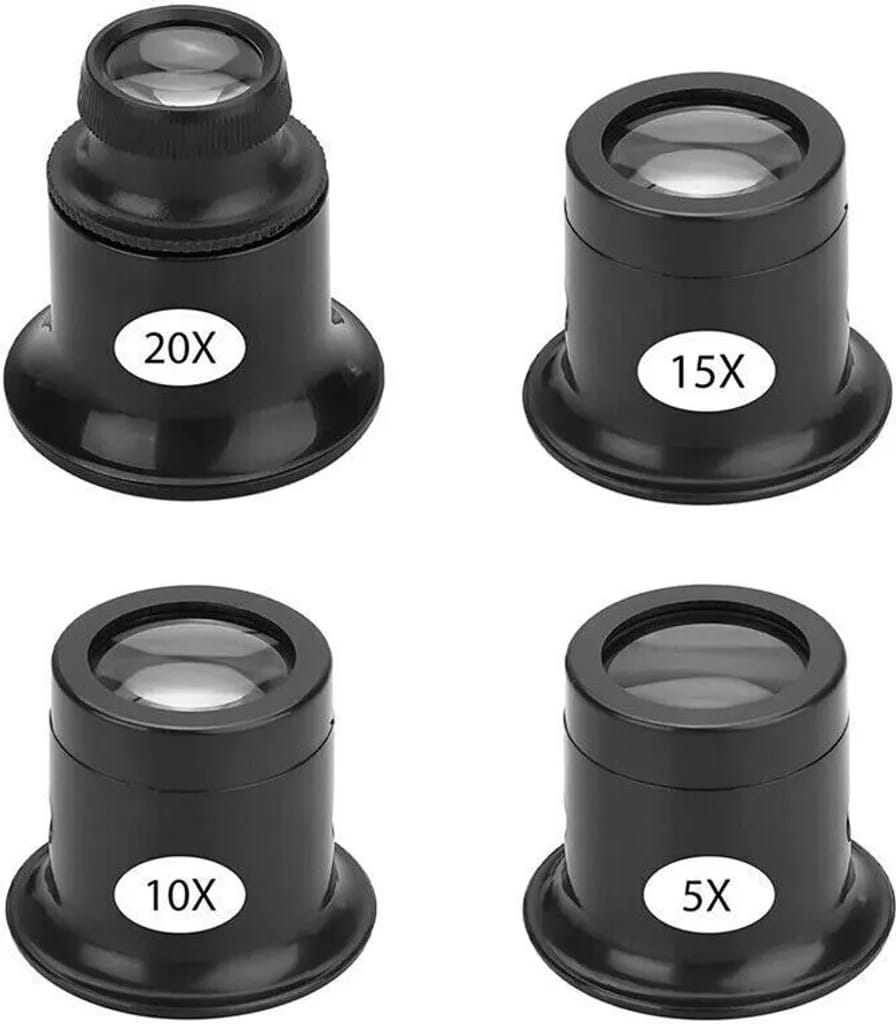 Lupenset Für Uhren, 5x, 10x, 15x, 20x Okular, Schmucklupe
