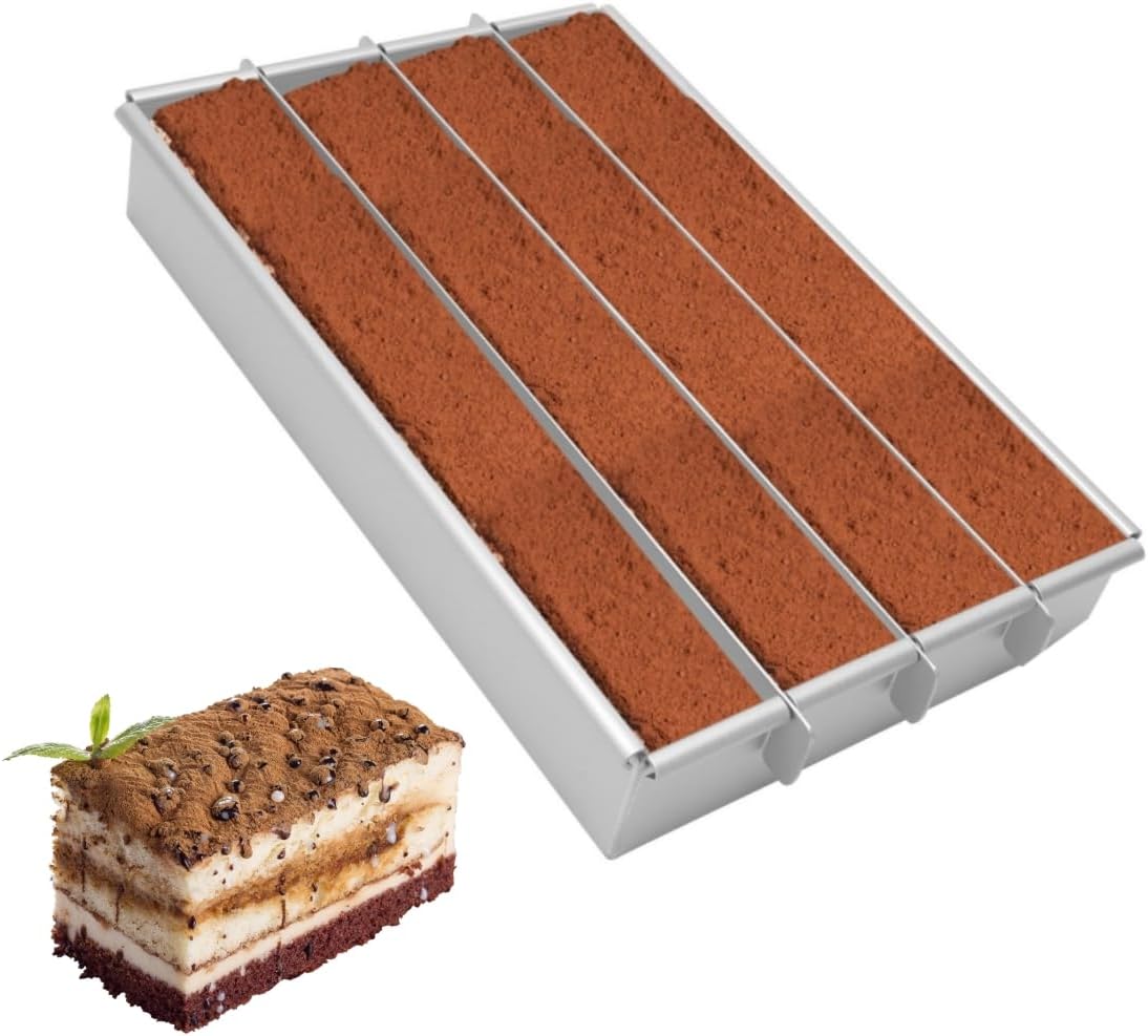 Rechteckige Backform, Verstellbar, Mit Vier Fächern, Zum Backen Von Kuchen, Toast, Brot Und Mehrschichtigen Torten.