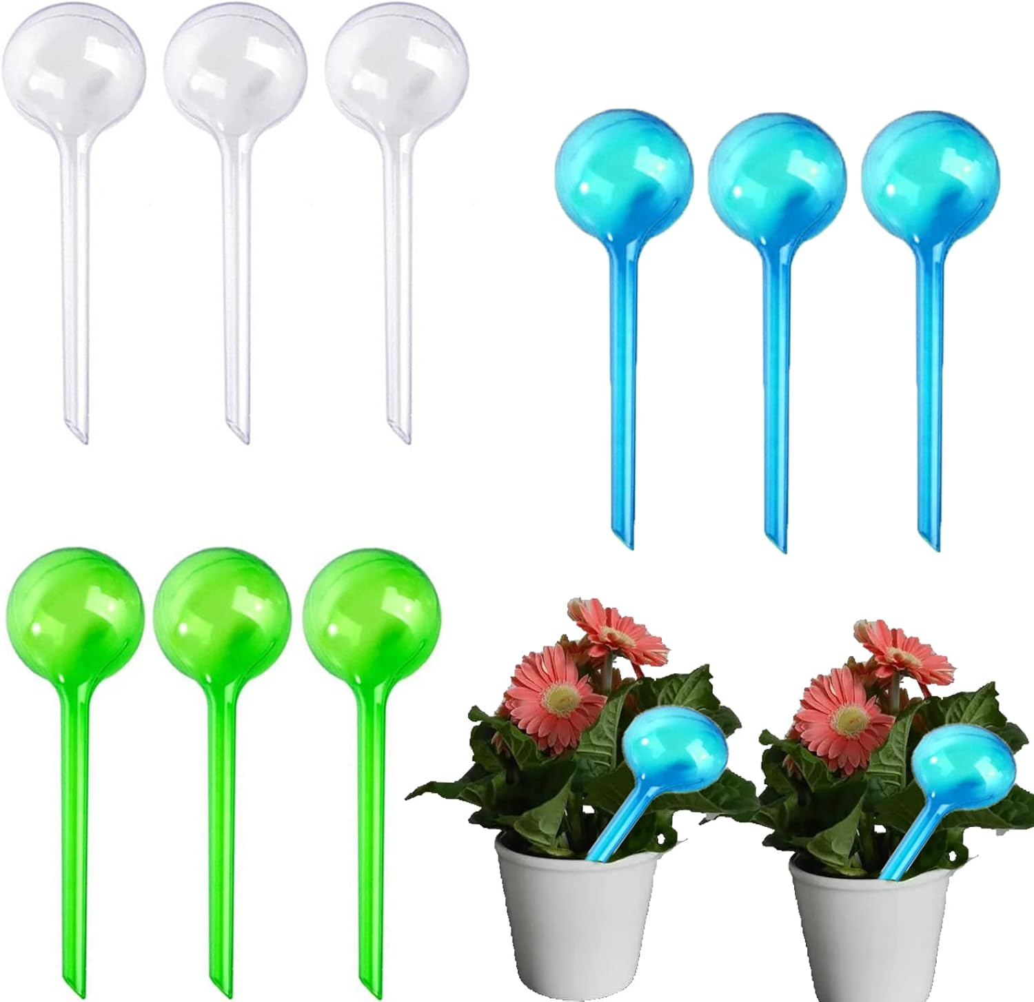9-teiliges Bewässerungskugel-set, Automatische Pflanzenbewässerung, Bewässerungskugeln Für Zimmerpflanzen, Wasserstandsanzeige Vorhanden