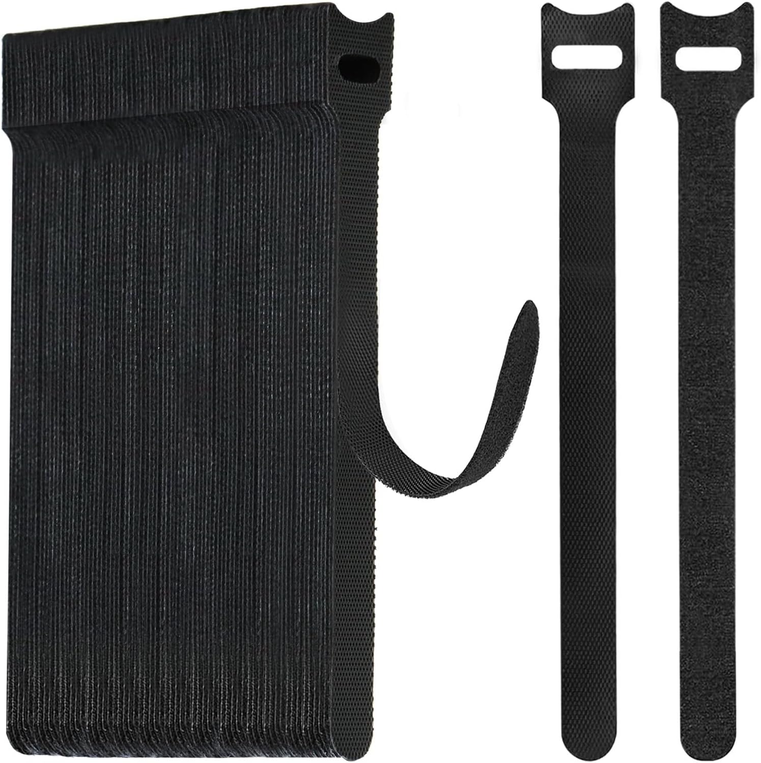 70 Wiederverwendbare Kabelbinder, 15 Cm Lang, Schwarze, Verstellbare Kabelmanagement-bänder Für Kabelmanagement Und Aufbewahrung.