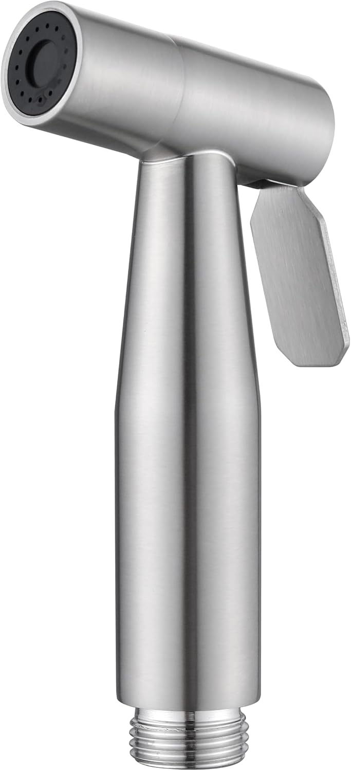 2-teilige Handbrause Mit Integriertem Waschlappen Für Badezimmer, Einstellbarer Wasserdruck – Silber