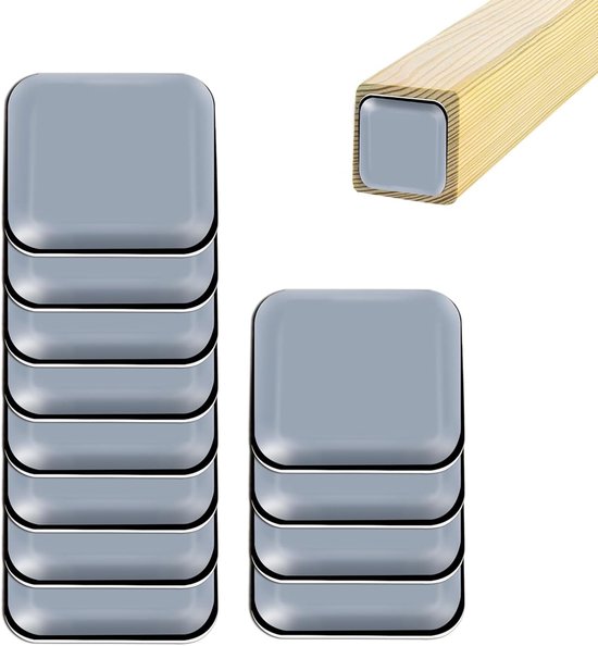 12-teiliges Set Selbstklebender Quadratischer Möbelschutzpads (40 X 40 Mm)