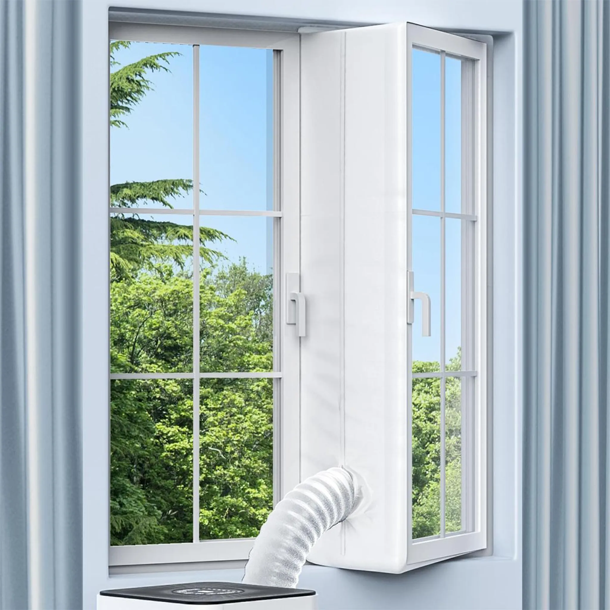 Fensterdichtungsstreifen Für Tragbare Klimaanlagen, 400 Cm – Weiß, Kein Bohren Erforderlich, Wärmeisolierend, Geeignet Für Fenster Und Dachfenster.