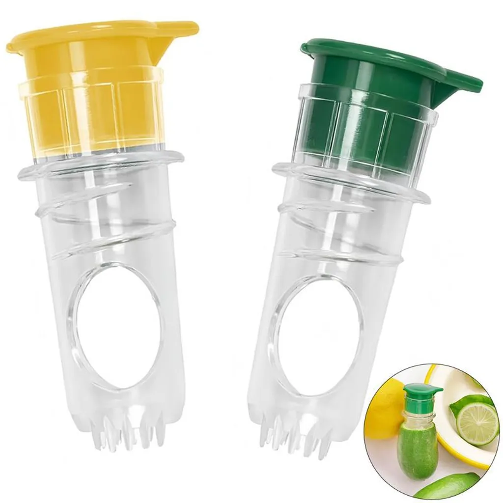 2-teiliger, Handbetriebener Zitrusentsafter, Mini-mixer, Manuell, Kunststoff, Für Zitronen, Orangen, Grapefruits Und Den Küchengebrauch Gelbgrün.