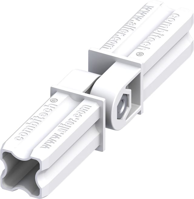 Verbinder 23,5 mm weiß Kunststoff 2 Zapfen Profilverbinder - Alfer