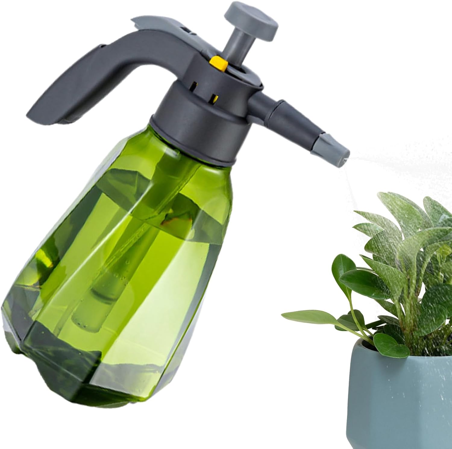 Gartensprühgerät Mit Druckfunktion – 1,5 L Manuelle Luftpumpe, Wiederaufladbar, Leichtes Bewässerungsgerät Mit Verstellbarer Düse Für Gartenarbeit Und Gemüsebewässerung