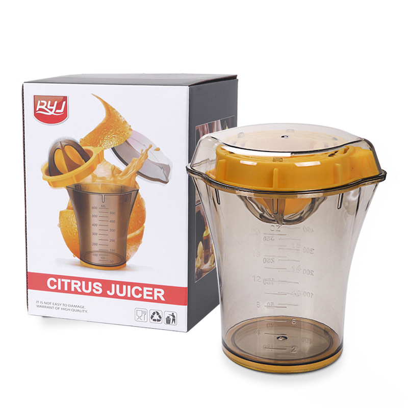 Multifunktionale Manuelle Saftpresse, Orangenpresse Mit Einem Fassungsvermögen Von 600 Ml, Tragbar
